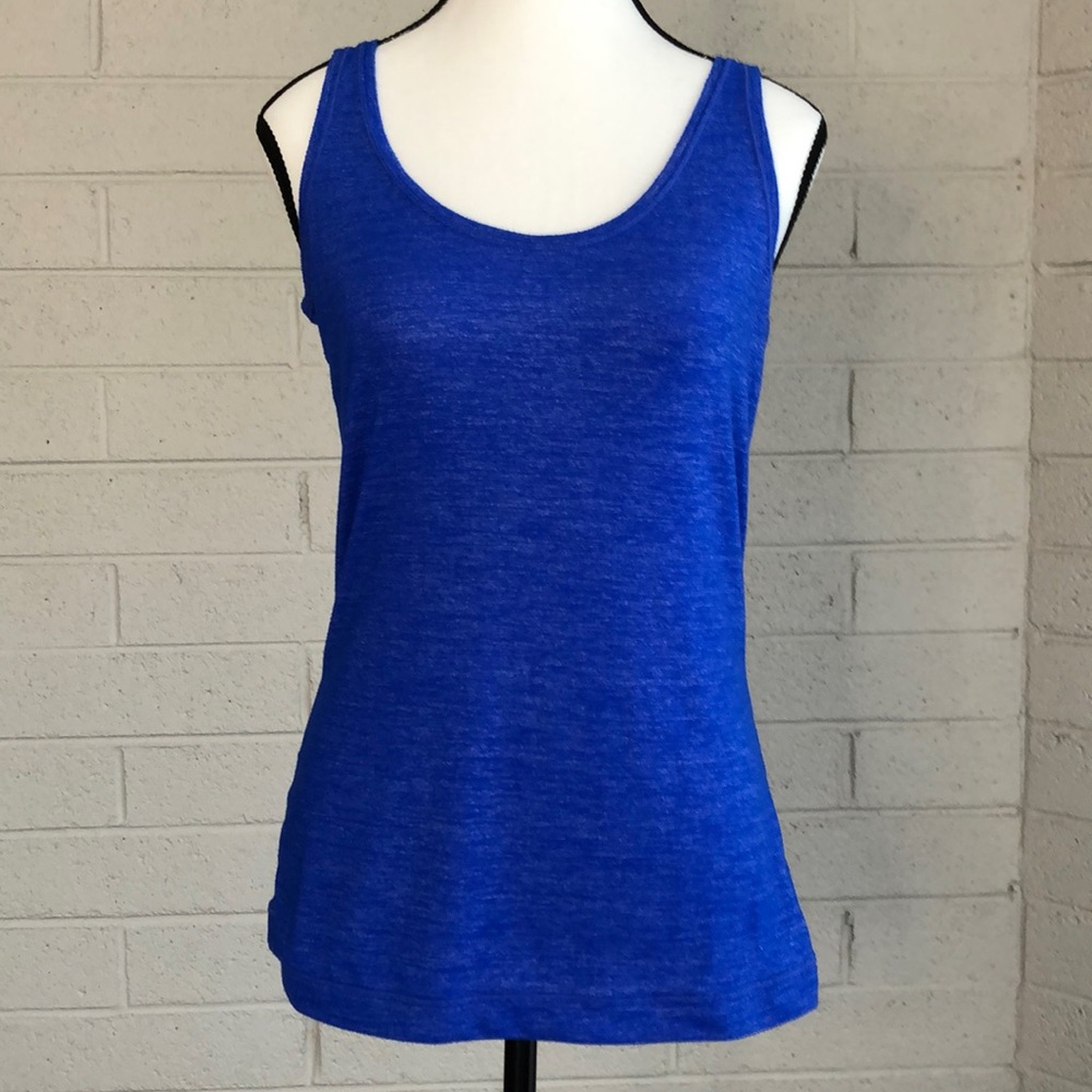 Athleta Blue Scoop Neck Tank, S
